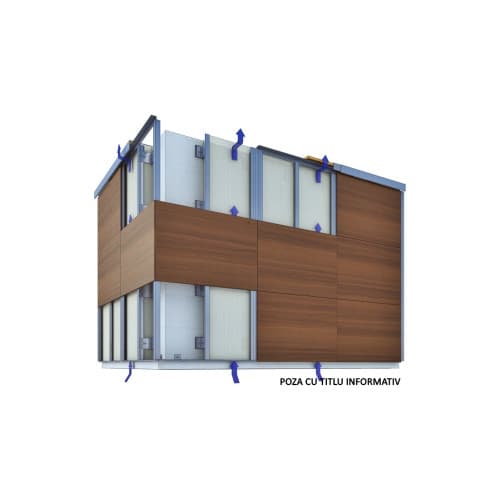 Structura aluminiu pentru prindere ascunsa 1m² placa HPL - Pret pe m²