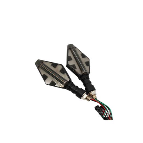Semnalizare moto 12V cu funtie de lumina de zi alba si semnalizare  galbena  Cod: FS-1213 2