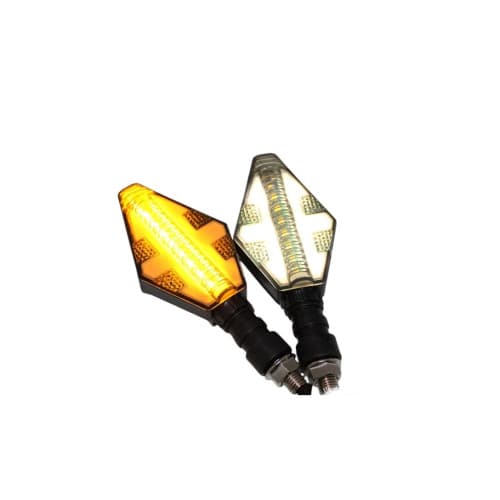 Semnalizare moto 12V cu funtie de lumina de zi alba si semnalizare  galbena  Cod: FS-1213 3