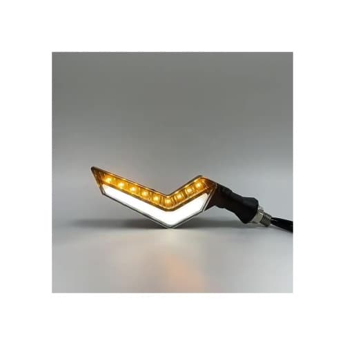 Semnalizare moto 12V cu funtie de lumina de zi alba si semnalizare  galbena  Cod: FS-1214 3