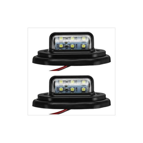 Set 2 lampi numar  carcasa neagra  lumina:alba / 12V-24V (Set 2 buc) Cod:2102501A/BK 2