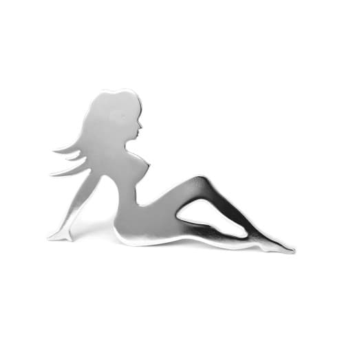 Ornament geam cu ventuza model silueta cromata Cod: PE-139
