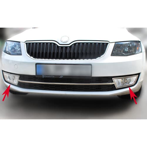 Ornament cromat pentru proiectoare SKODA OCTAVIA III 2013-2016  CROM 5570 2
