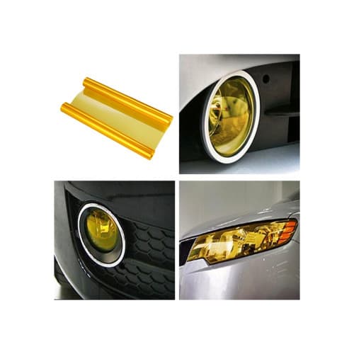 Folie protectie faruri/stopuri material TPH Galbena cu functie de regenerare  60x60cm  Cod: LM-TPH06 2