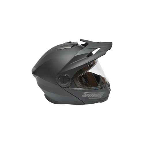 Casca motocross integrala negru mat cu viziera transparenta si ochelari de soare, marimea L Lion Cod: DISTM86 4