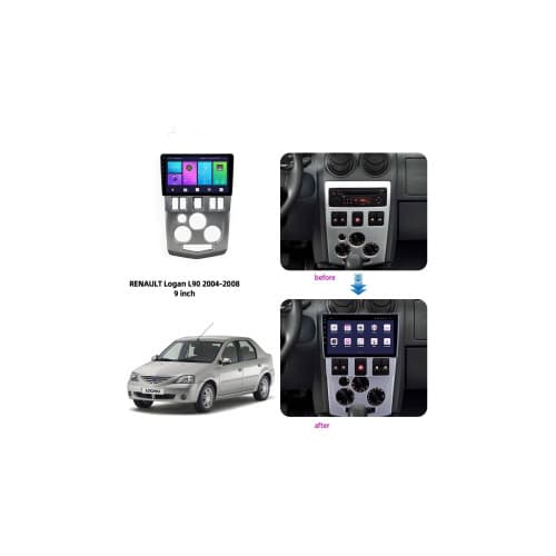 Rama Navigatie 9" cu cablaj  compatibila Dacia Logan I 2004-2008 Cod: NV3039 / GR1 2