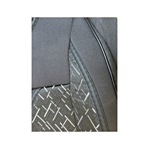 Huse scaun auto universale pentru fata  culoare Negru cu Negru si insertii Gri 1+1  Cod: HNG1+1A 2
