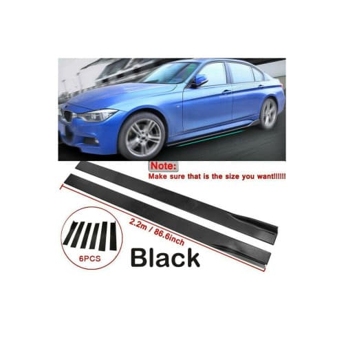 Set prelungiri ornament praguri laterale tuning Negru-Lucios  lungime 220cm Cod: UNIV-052