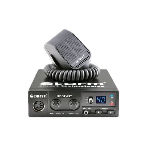 Statie CB auto Storm Discovery 3 AM FM 4W 40 canale cu ASQ si radiator racire