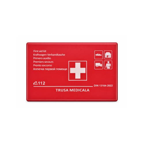Kit siguranta auto complet trusa cutie rosie 2 triunghiuri stingator vesta geanta 3