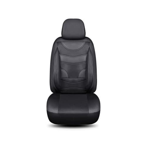 Huse Auto Universale 11 Piese fractionate  Negru cu Negru Compatibile Scaune Fata si Spate Cod: HNG1321-1