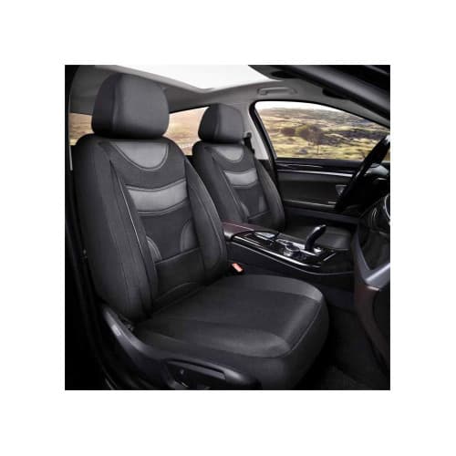 Huse Auto Universale 11 Piese fractionate  Negru cu Negru Compatibile Scaune Fata si Spate Cod: HNG1321-1 4