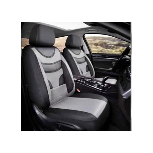 Huse Auto Universale 11 Piese fractionate Negru cu Gri Compatibile Scaune Fata si Spate  Cod: HNG1321-2 3