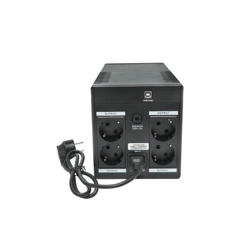 UPS 1000VA/720W cu baterii 2x7.5Ah si 4 prize shuko, LCD, USB   Cod: BK69766 3