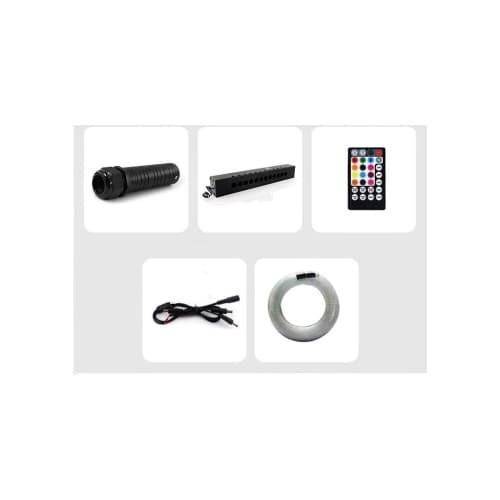 Kit fibra optica led rgb+w plafon instelat 700 fire 3m cu efect meteorit si stea cazatoare 12v control wireless  Cod: HH-4-700 4