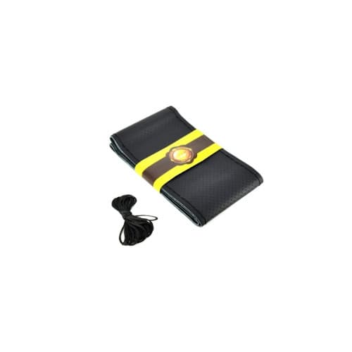 Husa volan cu ac si ata piele cu gaurele marime M 38cm negru Premium Cod: LUXFST01 2