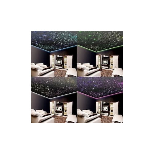 Kit fibra optica plafon instelat LED  RGB cu telecomanda si sursa de alimentare 0,75mm 295 fire 3 metri 12V  Cod: HH-2953 4