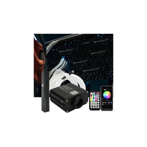 Kit fibra optica LED RGB+W plafon instelat cu efect meteorit (Stea Cazatoare) 450fire ,3m 12V   Cod: HH-45013 4