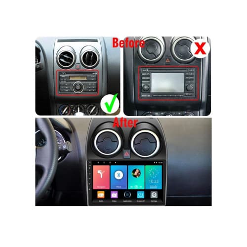 Rama Navigatie 9" cu cablaj si modul canbus  compatibila Nissan Qashqai I 2006-2014 Cod: NV3122/ GR1 4