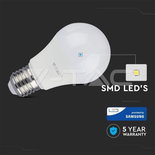 Bec LED Cip SAMSUNG 8.5W E27 A++ A60 Plastic 4000K COD: 253 2