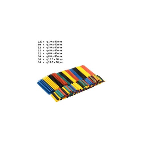 Set varnis  termocontractabil  328 bucati mix culori lungimi 40/80 mm MIV