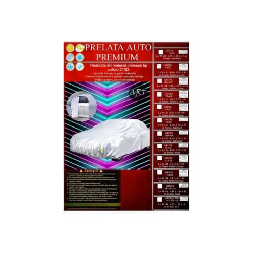 Prelata Auto Premium Oxford Break Grupa 11-OX 4.60x1.72x1.48m Impermeabila cu Fermoar 4