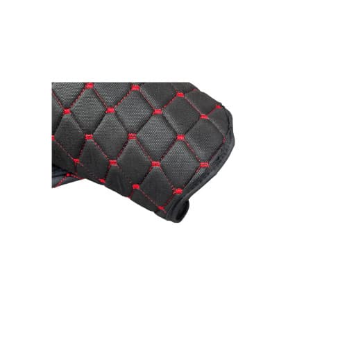 Covor auto imitatie piele dedicat Camion Renault T,podea plata,Cutie automata Negru/Rosu Cod:LUX-833 2