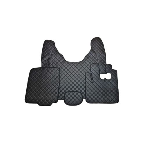Covor auto imitatie piele dedicat Camion DAF XF 105 cutie automata  Negru/Rosu Cod:LUX-503