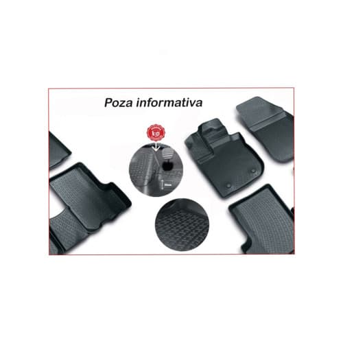 Covoare cauciuc tavita compatibile  Nissan Navara 2014-> Cod: 3D 62511/ A10 2