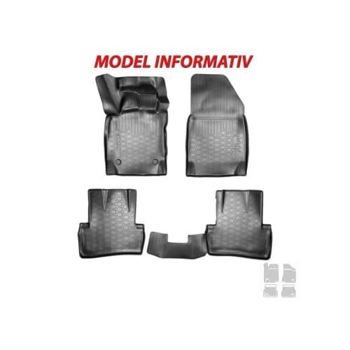 Covoare cauciuc tavita compatibile Mercedes Vito / Viano W639  Randul 1+2+3 2005-2010  Cod: 2D 62520​​​​​​​​ / A60