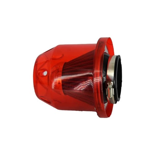 Filtru aer tuning universal cu carcasa rosie 2