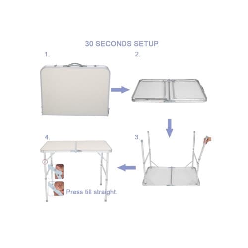 Masa plianta din aluminiu 120x60cm 3