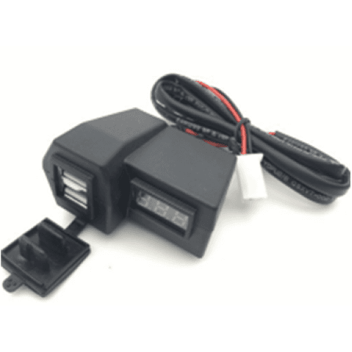Mufa USB + voltmetru moto Cod:052202