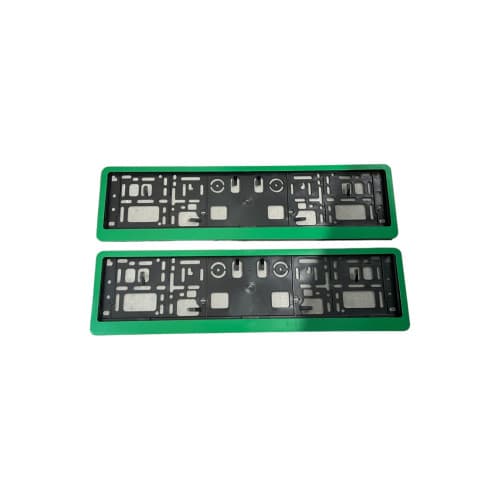 Set 2 suporti  numar inmatriculare cu rama  verde 2
