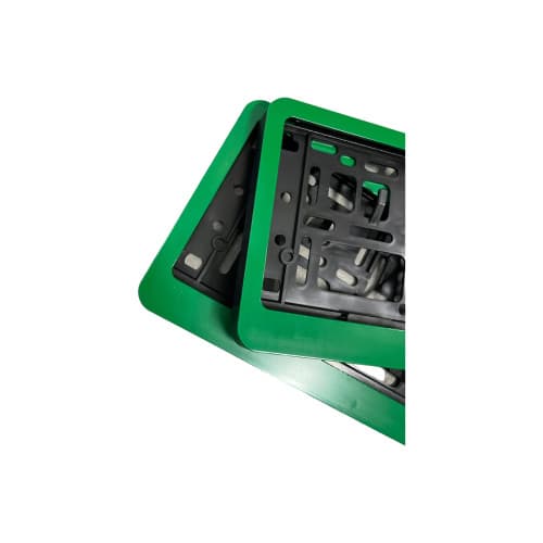 Set 2 suporti  numar inmatriculare cu rama  verde 3