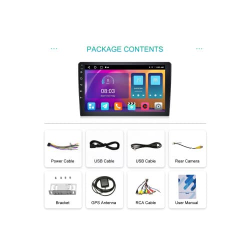 Navigatie Android auto ecran 9 inch 2GB 64GB CarPlay Android Auto GPS WiFi FM RDS Cod: A3796 2