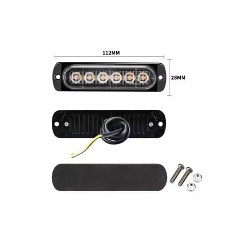 Lampa led stroboscopica profesionala 12-24v 6 leduri cu multiple jocuri de lumini diverse culori Cod: PZ-106T 3