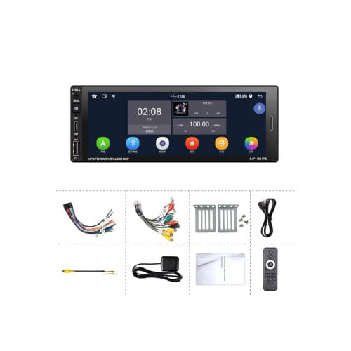 Radio MP3 MP5 auto 1DIN Android ecran 6.86 inch Bluetooth CarPlay 2GB RAM 32GB memorie 12V Cod: 6822A 3