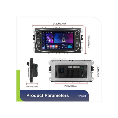 Navigatie Android 7 inch 4GB+64GB CarPlay Android Auto GPS WiFi FM RDS compatibila Ford Cod: A3855 3