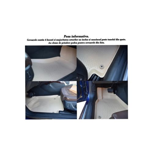 Covoare cauciuc tavita Bej compatibile Audi A3 8V / 8VA 2012-> Cod: 3D 62038B / A10 4