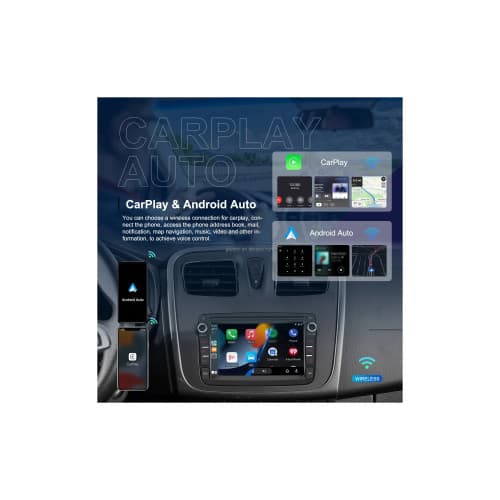 Navigatie Android ecran 7 inch 2GB+64GB CarPlay Android Auto GPS WIFI FM RDS compatibila Dacia Cod: A4105 4