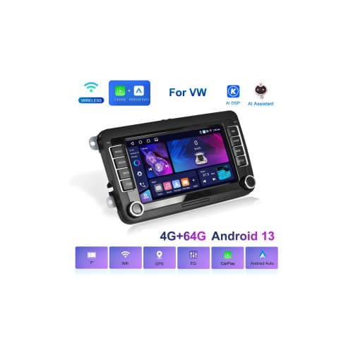 Navigatie Android 7 inch 4GB+64GB CarPlay Android Auto GPS WIFI compatibila Volkswagen  Seat Skoda  Cod: A3822 2