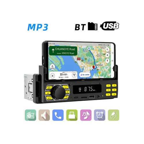 Radio MP3 player 12V cu Bluetooth si suport de telefon Cod: A3468 2
