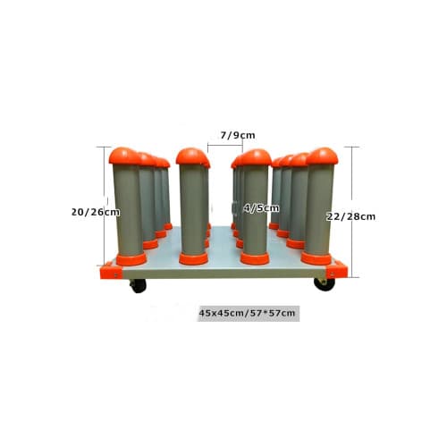 Stand de depozitare compatibil role folie/autocolant, capacitate 16 role, dimensiune 45x45cm Cod: DP-1645 2