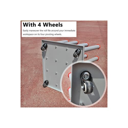 Stand de depozitare compatibil role folie/autocolant, capacitate 16 role, dimensiune 45x45cm Cod: DP-1645 4