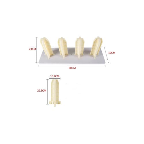 Stand de depozitare compatibil role folie/autocolant, capacitate 4 role, dimensiune 19x60cm Cod: STD-4R 2