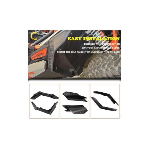 Overfendere aparatori noroi fata + spate compatibile MAVERICK X3 cu 2 locuri sau 4 locuri  Cod: RZR-083 4