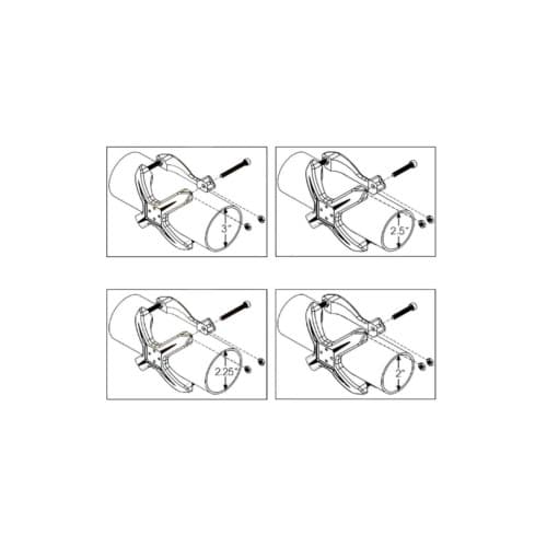 Set 2 suporti  proiectoare LED universal pentru prindere de rollbar sau bullbar    Cod: TY015 2