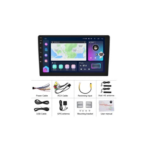 Navigatie Android auto 9 inch 8GB RAM 128GB QLED DSP CarPlay Android Auto 4G GPS Cod: A2423F3 3