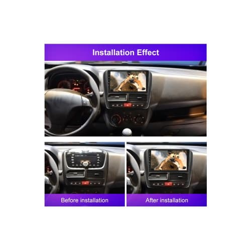 Rama Navigatie 9" cu cablaj si modul canbus compatibila Fiat Doblo 2010-2015 Cod: NV3132/ GR3 4